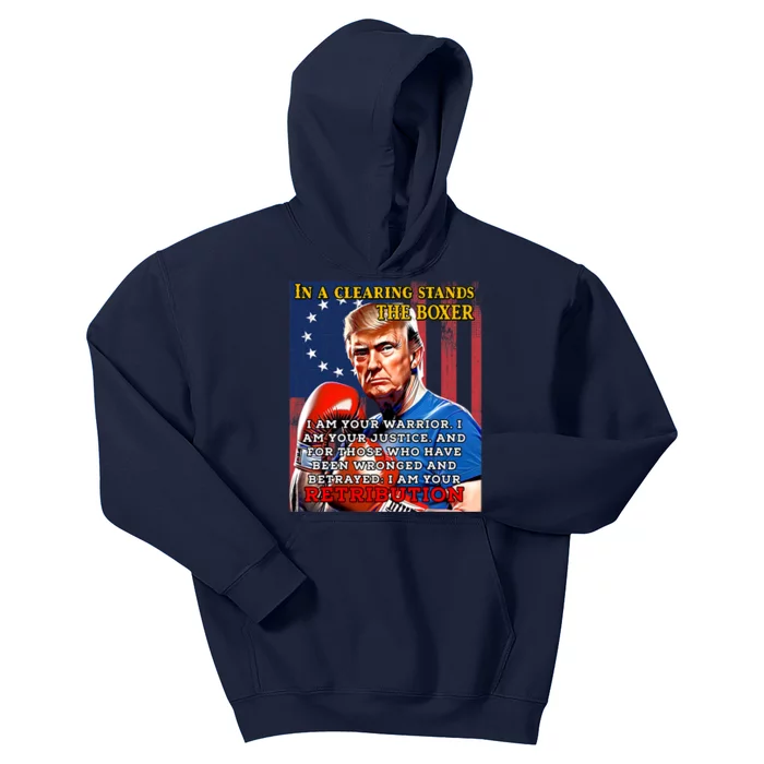 Donald Trump Boxer Indicted Jail Arrest Trump Mugshot Kids Hoodie