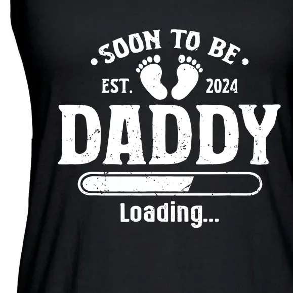 Daddy To Be Soon To Be Daddy 2024 Ladies Essential Flowy Tank