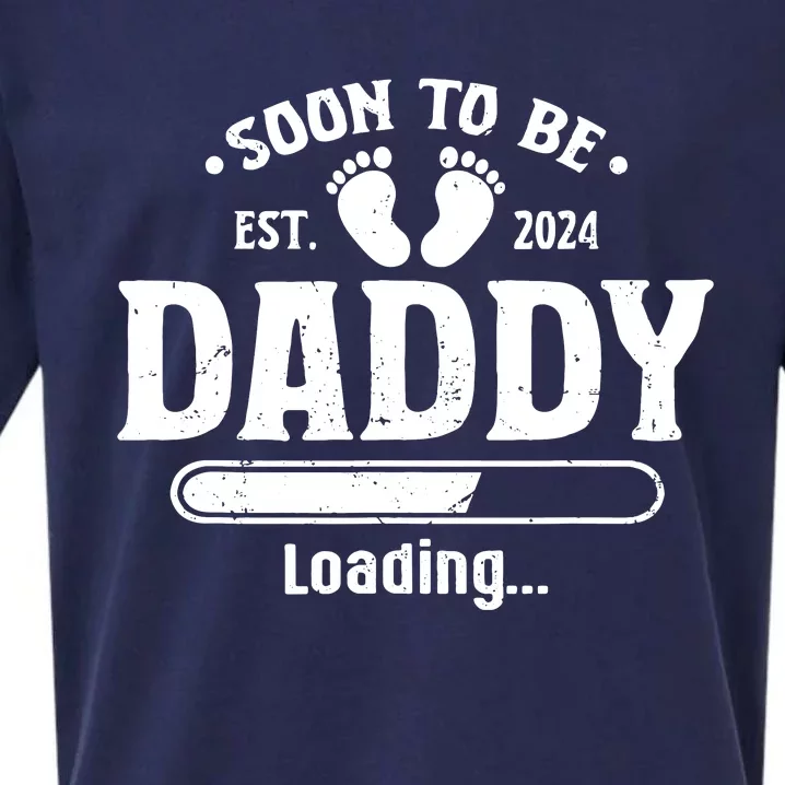 Daddy To Be Soon To Be Daddy 2024 Sueded Cloud Jersey T-Shirt