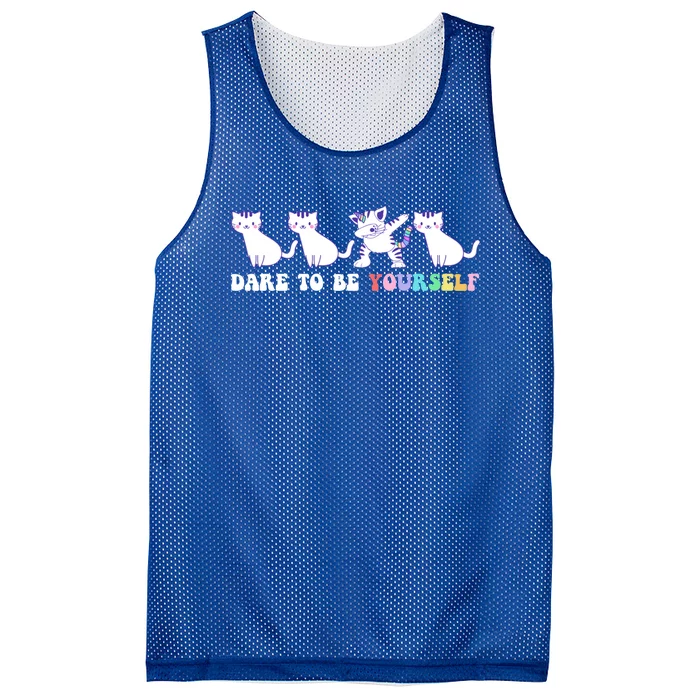 Dare To Be Yours Cute Gift Idea For A Caticorn Lovers Gift Mesh Reversible Basketball Jersey Tank