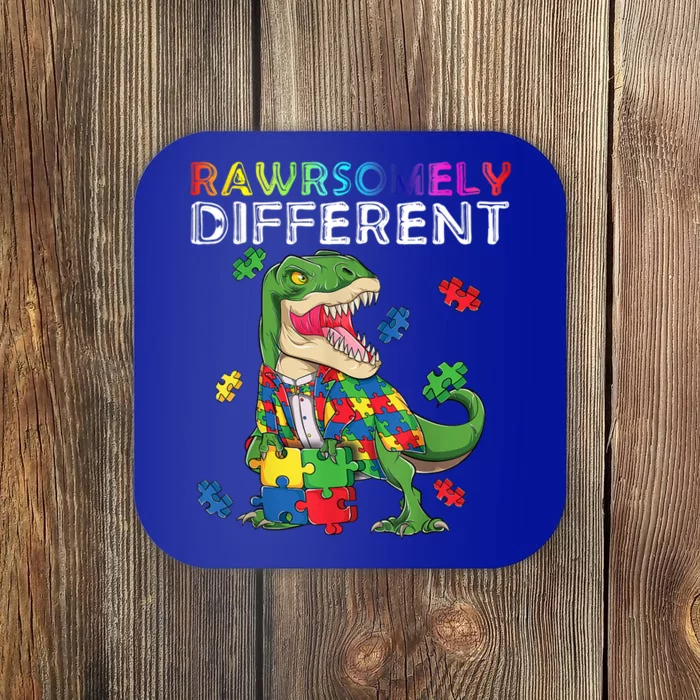 Dare To Be Yours Different Autism Awareness Dinosaur Cool Gift Coaster