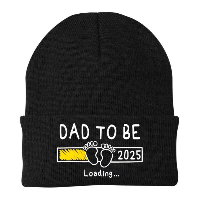 Dad To Be 2025 Dad Est 2025 Daddy To Be Promoted To Daddy Knit Cap Winter Beanie