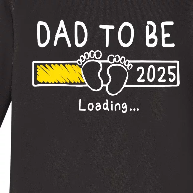 Dad To Be 2025 Dad Est 2025 Daddy To Be Promoted To Daddy Baby Long Sleeve Bodysuit