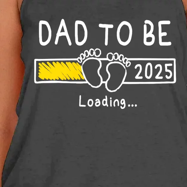 Dad To Be 2025 Dad Est 2025 Daddy To Be Promoted To Daddy Women's Knotted Racerback Tank