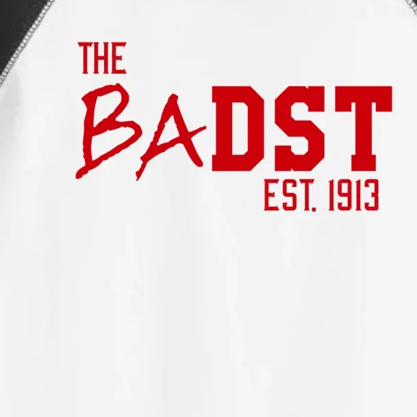 Dst The Badst Est 1913 Soror Delta Gift Toddler Fine Jersey T-Shirt