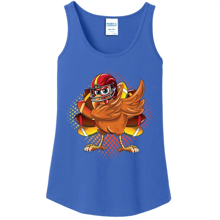 Dabbing Turkey Bowl Football Thanksgiving Cool Gift Ladies Essential Tank