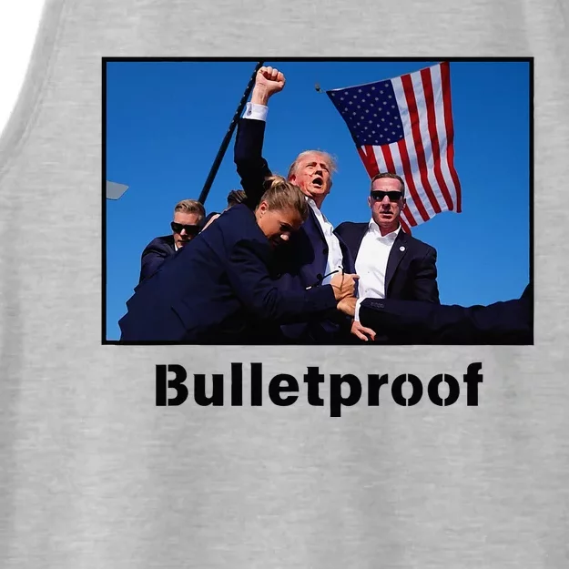 Donald Trump Bulletproof 2024 Presidential Candidate 45 Ladies Tri-Blend Wicking Tank