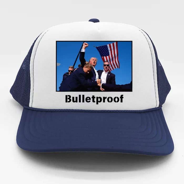 Donald Trump Bulletproof 2024 Presidential Candidate 45 Trucker Hat