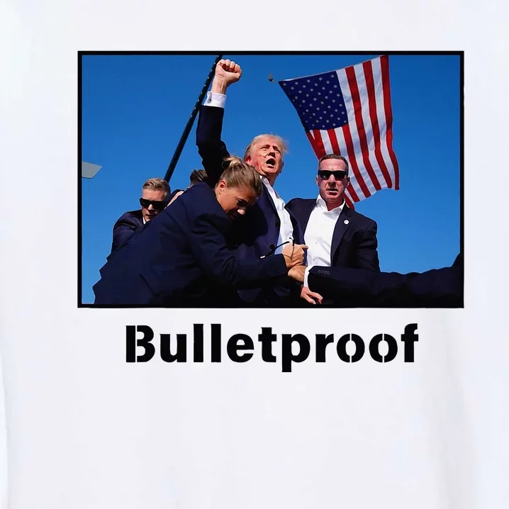 Donald Trump Bulletproof 2024 Presidential Candidate 45 Garment-Dyed Sweatshirt