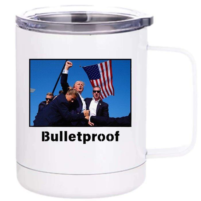 Donald Trump Bulletproof 2024 Presidential Candidate 45 Front & Back 12oz Stainless Steel Tumbler Cup