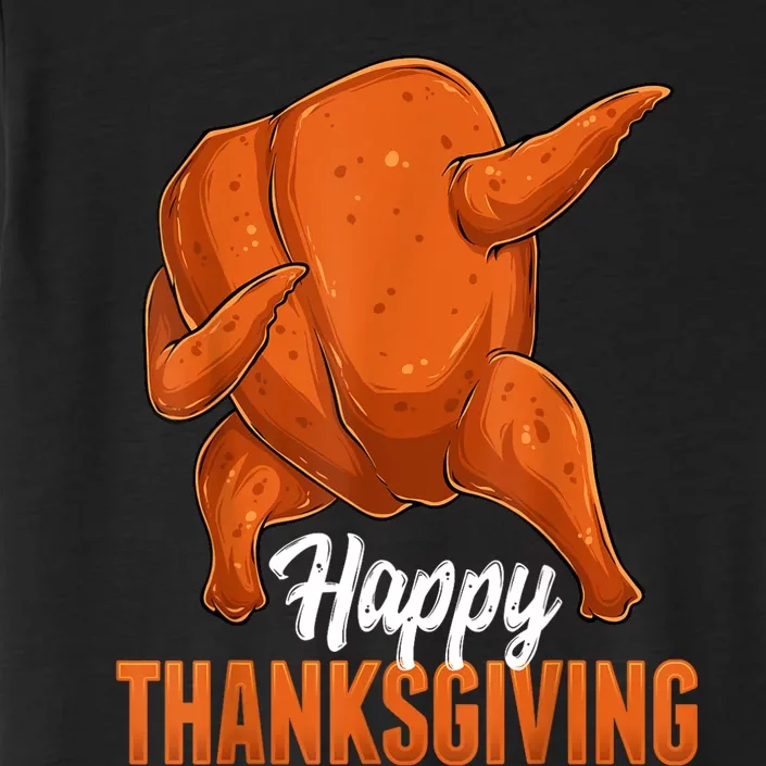 Dabbing Turkey Breast Thanksgiving Funny Dance ChromaSoft Performance T-Shirt