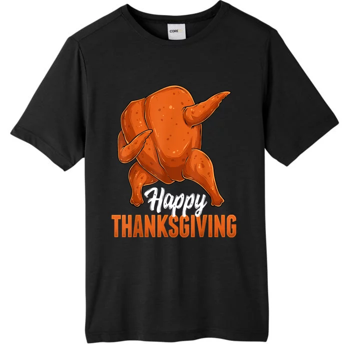 Dabbing Turkey Breast Thanksgiving Funny Dance ChromaSoft Performance T-Shirt