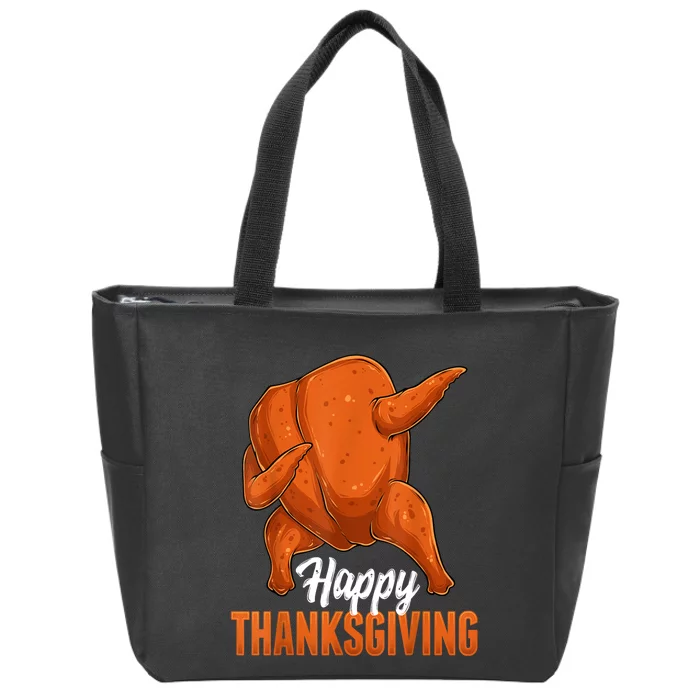 Dabbing Turkey Breast Thanksgiving Funny Dance Zip Tote Bag