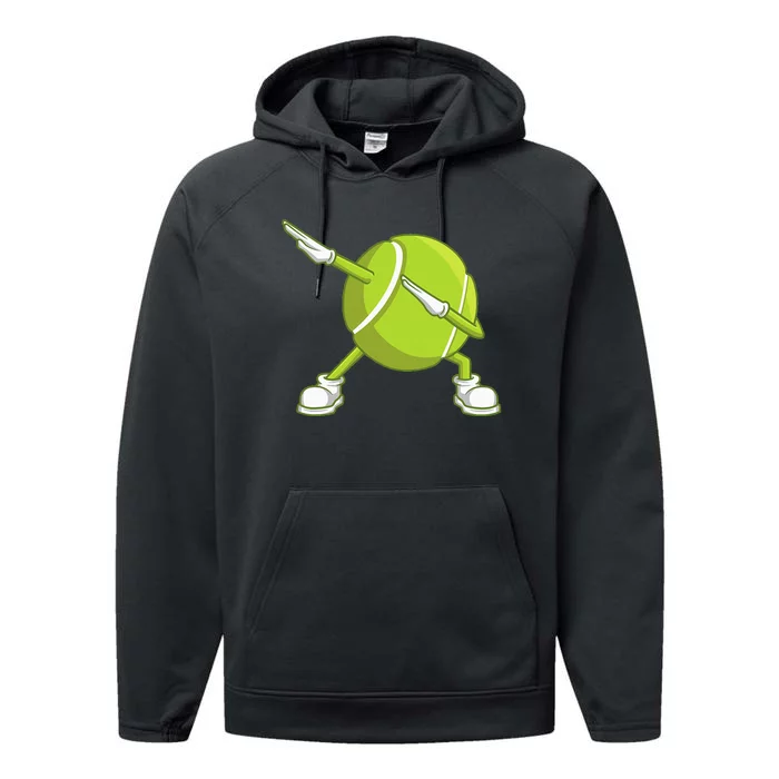 Dabbing Tennis Ball Funny Dab Dance Racket Game Outfit Performance Fleece Hoodie