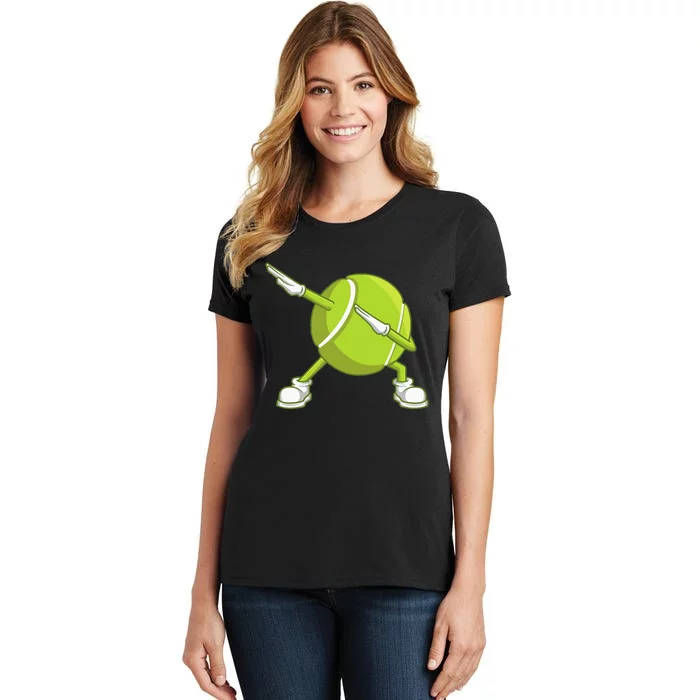 Dabbing Tennis Ball Funny Dab Dance Racket Game Outfit Women's T-Shirt