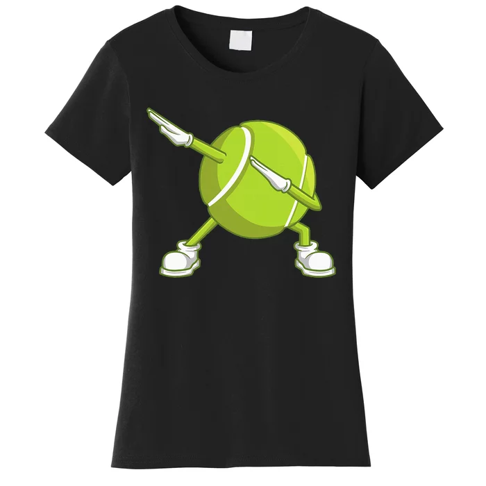 Dabbing Tennis Ball Funny Dab Dance Racket Game Outfit Women's T-Shirt