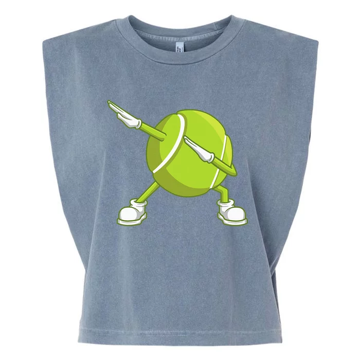 Dabbing Tennis Ball Funny Dab Dance Racket Game Outfit Garment-Dyed Women's Muscle Tee