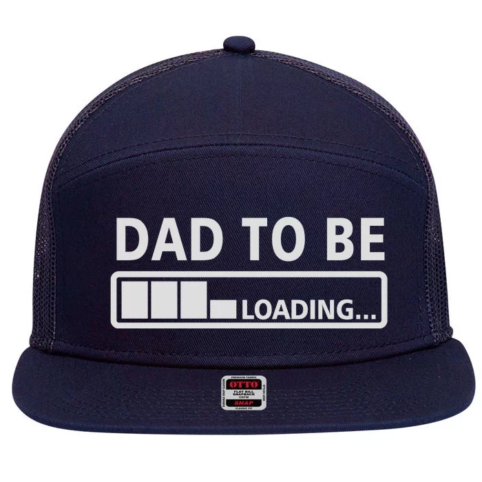 Dad To Be Loading 7 Panel Mesh Trucker Snapback Hat