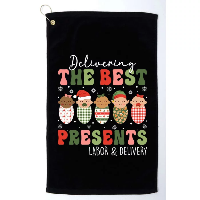 Delivering The Best Presents Labor Delivery Nurse Christmas Platinum Collection Golf Towel