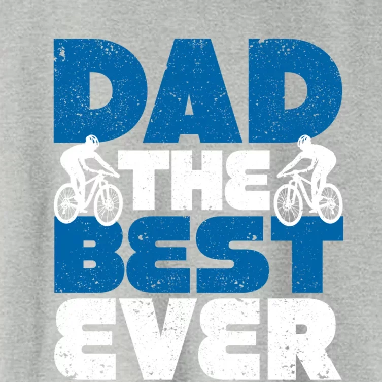 Dad The Best Ever Mtb Mountain Bike Bikers FatherS Day Ride Funny Gift Women's Crop Top Tee