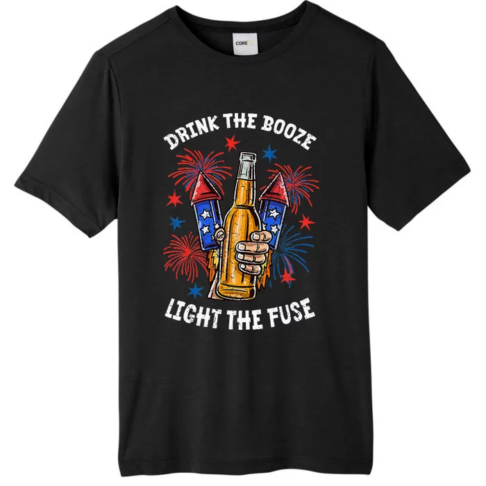 Drink The Booze Light The Fuse Fireworks ChromaSoft Performance T-Shirt