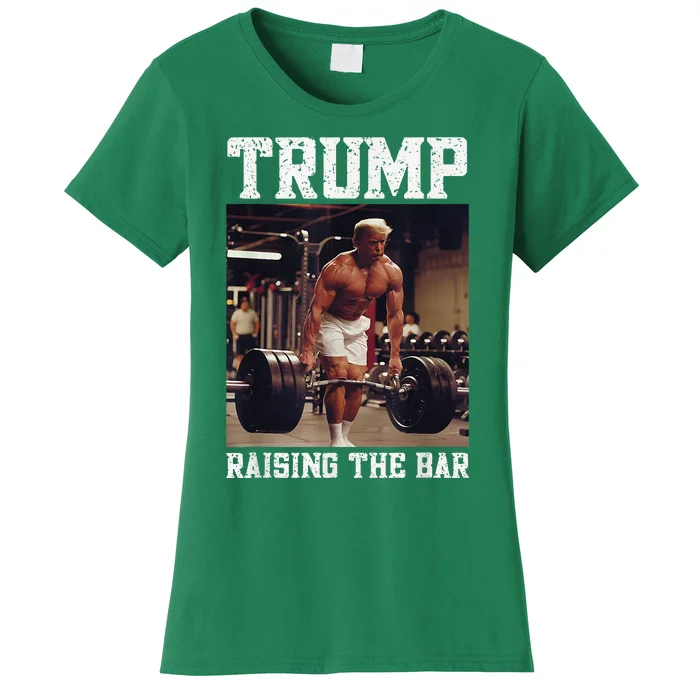 Donald Trump Big Muscles Deadlift Gym Pump Muscular Trump Women's T-Shirt