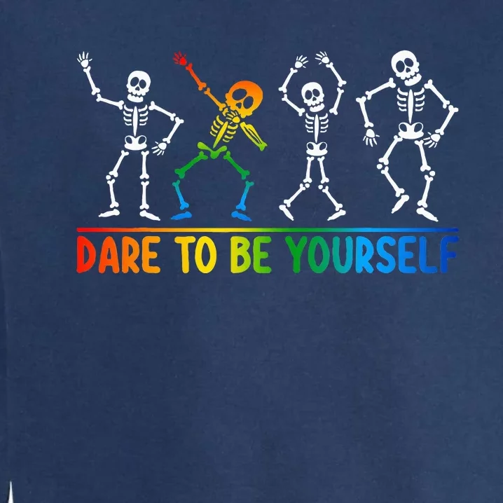 Dare To Be Yourself Cute Dabbing Lgbtq Pride Garment-Dyed Sweatshirt