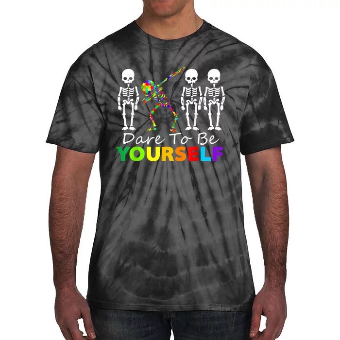 Dare To Be Yourself Autism Mom Tie-Dye T-Shirt