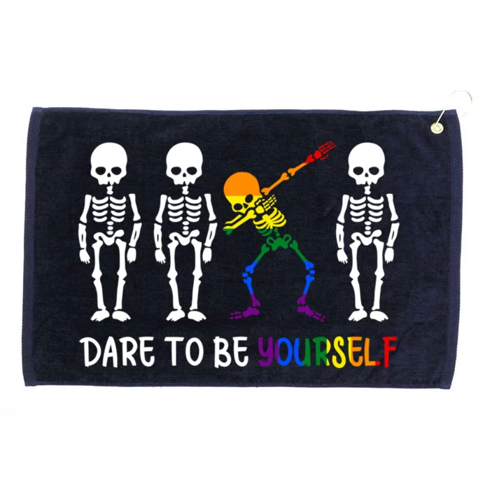 Dare To Be Yourself Autism Awareness Cute Lgbt Pride Funny Gift Grommeted Golf Towel