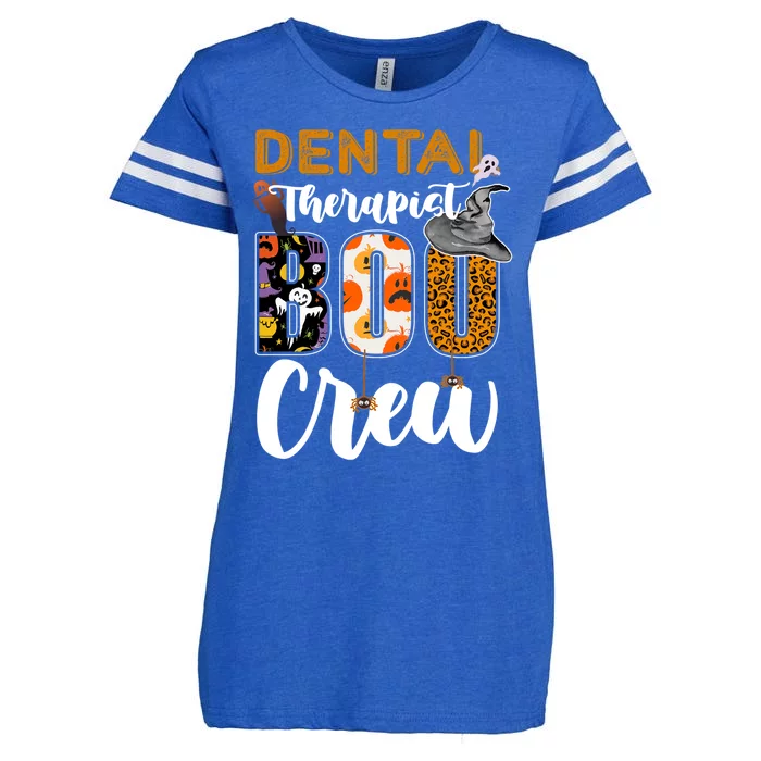 Dental Therapist Boo Crew Halloween Costume Dentist Funny Gift Enza Ladies Jersey Football T-Shirt