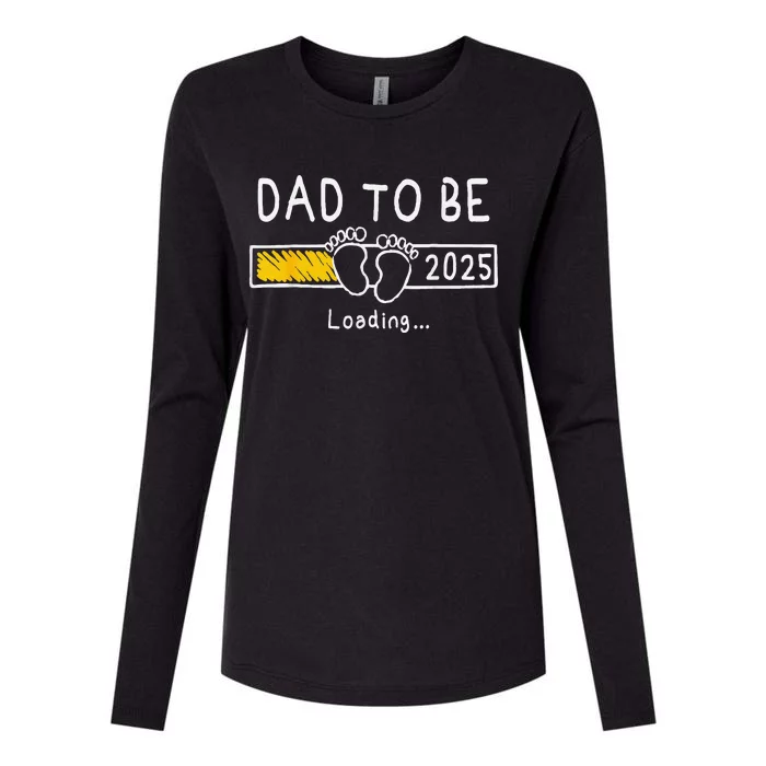 Dad To Be 2025 Dad Est 2025 Daddy To Be Promoted To Daddy Womens Cotton Relaxed Long Sleeve T-Shirt