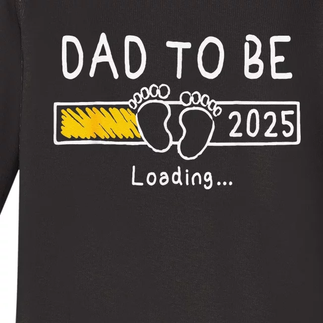 Dad To Be 2025 Dad Est 2025 Daddy To Be Promoted To Daddy Baby Long Sleeve Bodysuit