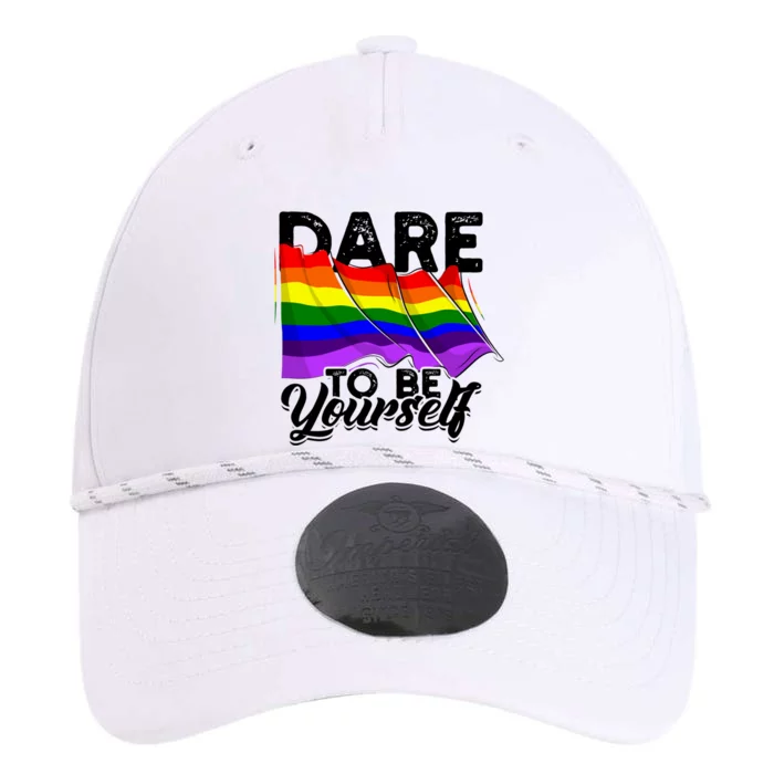 Dare To Be Yourself Lgbtq Pride And Equality Gift Performance The Dyno Cap