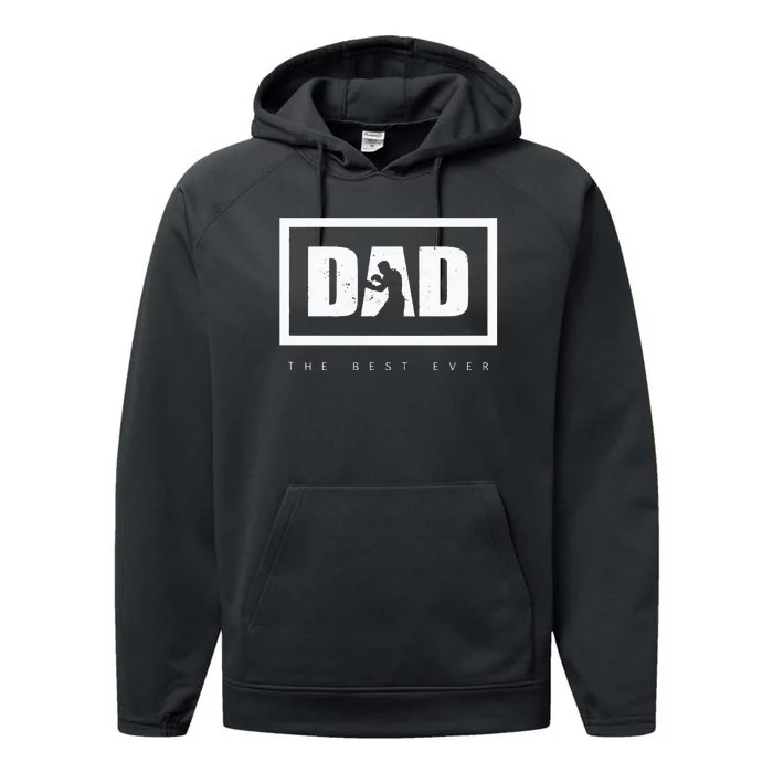 Dad The Best Ever Boxing Performance Fleece Hoodie