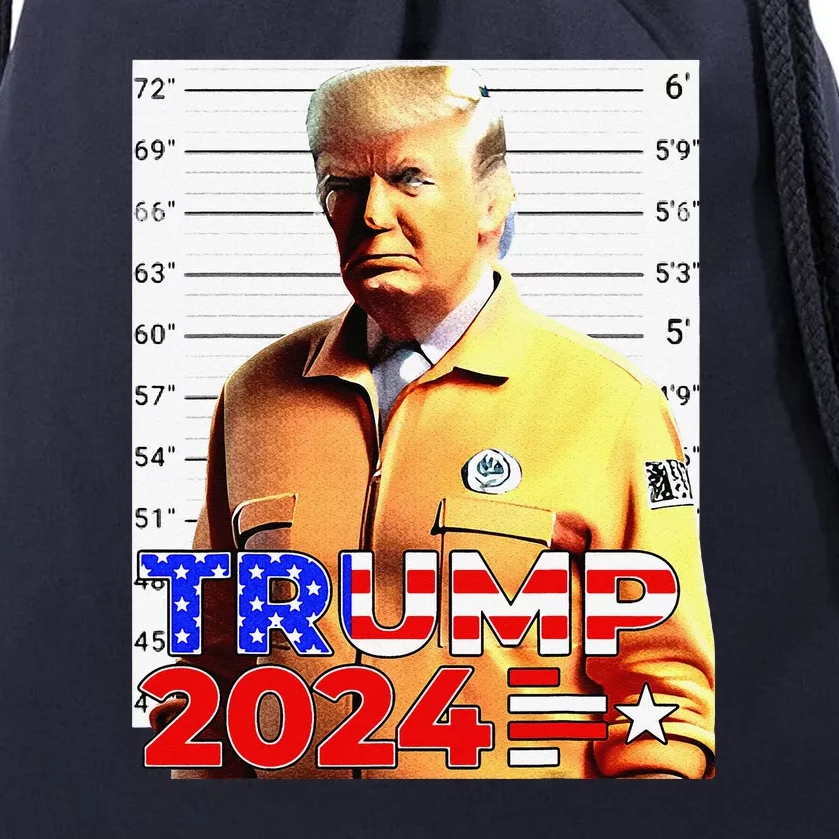 Donald Trump Boxer Indicted Jail Arrest Trump Mugshot Drawstring Bag