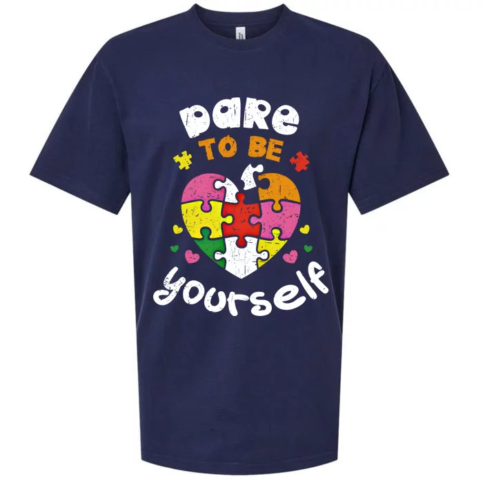 Dare To Be Yourself Autism Awareness Month Campaign Great Gift Sueded Cloud Jersey T-Shirt