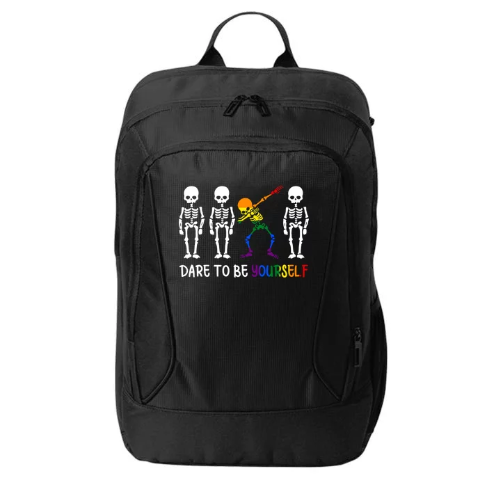 Dare To Be Yourself Autism Awareness Tee Cute Lgbt Pride Meaningful Gift City Backpack