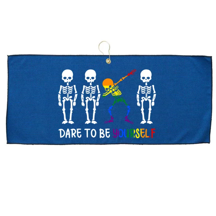 Dare To Be Yourself Autism Awareness Tee Cute Lgbt Pride Meaningful Gift Large Microfiber Waffle Golf Towel