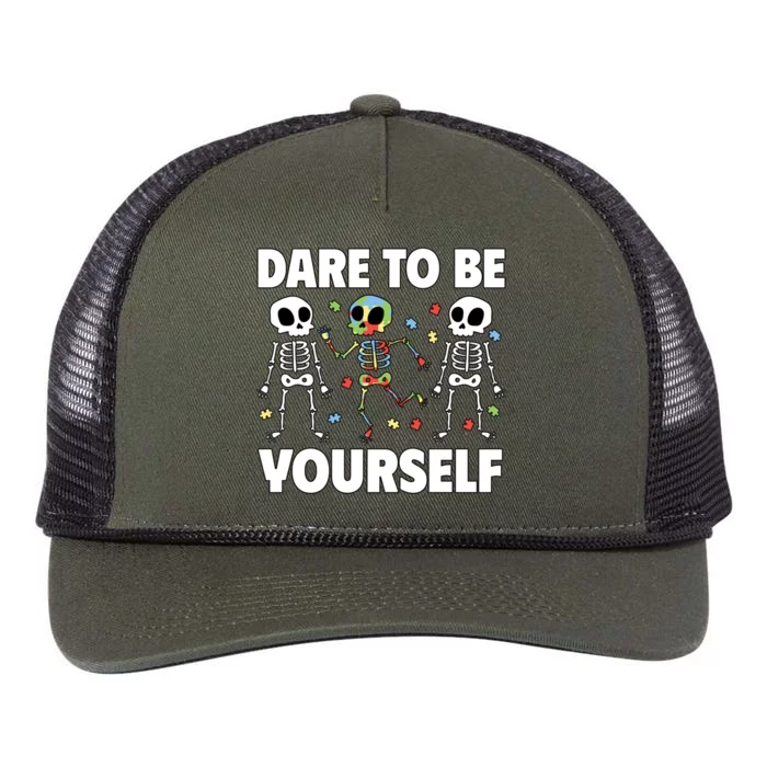 Dare To Be Yourself Gift Retro Rope Trucker Hat Cap