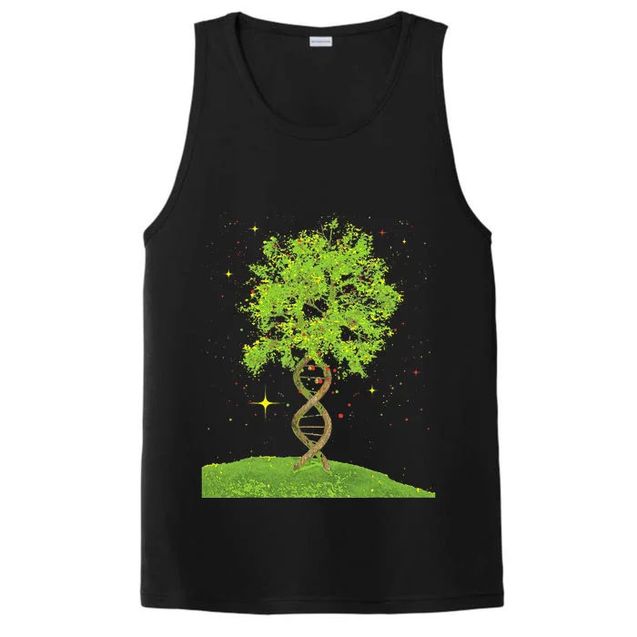 DNA Tree Biologist Biology Student Science Earth Day Performance Tank