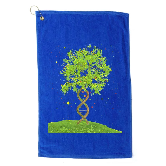 DNA Tree Biologist Biology Student Science Earth Day Platinum Collection Golf Towel