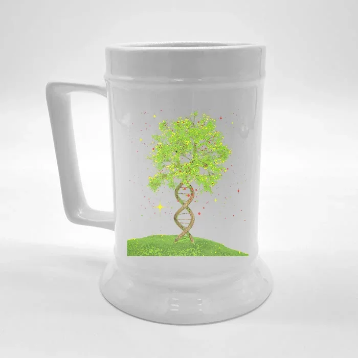 DNA Tree Biologist Biology Student Science Earth Day Front & Back Beer Stein