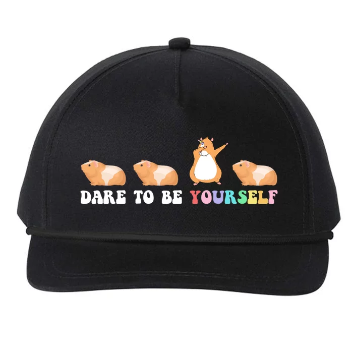 Dare To Be Yourself Cute Gift Idea Guinicorn Lover Gift Snapback Five-Panel Rope Hat