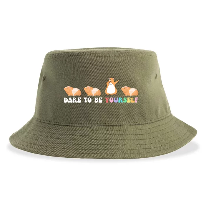 Dare To Be Yourself Cute Gift Idea Guinicorn Lover Gift Sustainable Bucket Hat