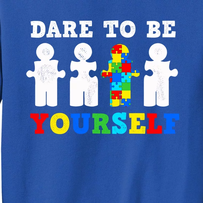 Dare To Be Yourself Autism Awareness Puzzle Piece Gear Cute Gift Sweatshirt