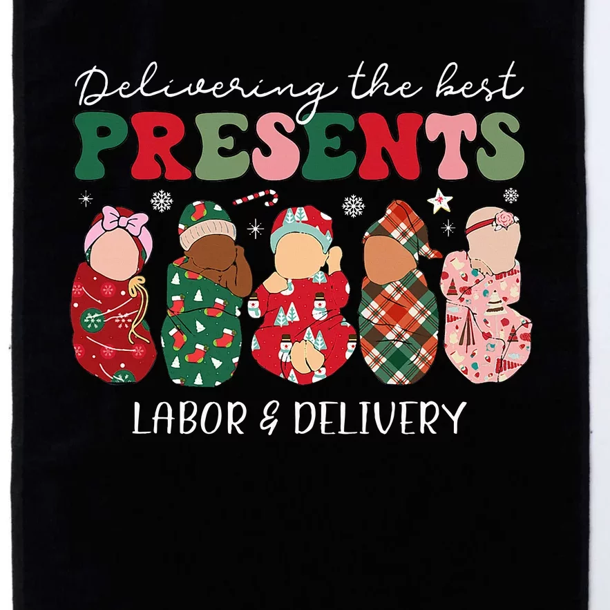 Delivering The Best Presents Labor Delivery Nurse Christmas Platinum Collection Golf Towel