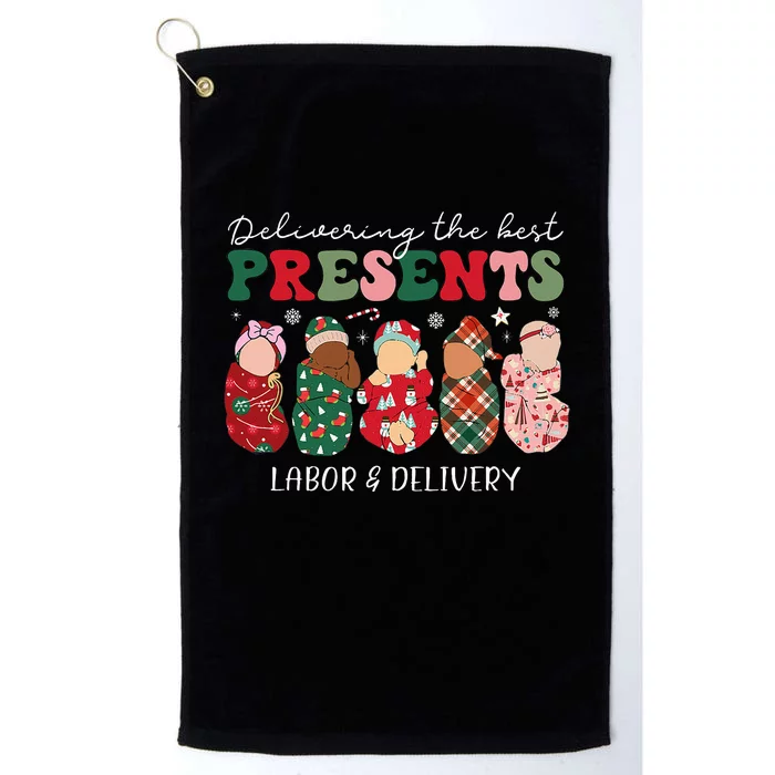 Delivering The Best Presents Labor Delivery Nurse Christmas Platinum Collection Golf Towel