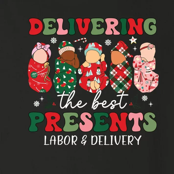 Delivering The Best Presents Labor Delivery Nurse Christmas Toddler Long Sleeve Shirt