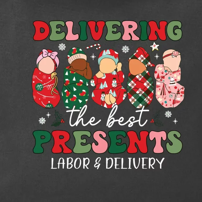 Delivering The Best Presents Labor Delivery Nurse Christmas Zip Tote Bag