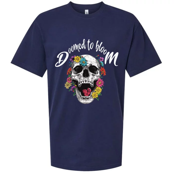 Doomed to Bloom Skull and Flowers Sobriety Sueded Cloud Jersey T-Shirt